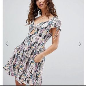 🔥 Free People Front Cut Out Mini Dress